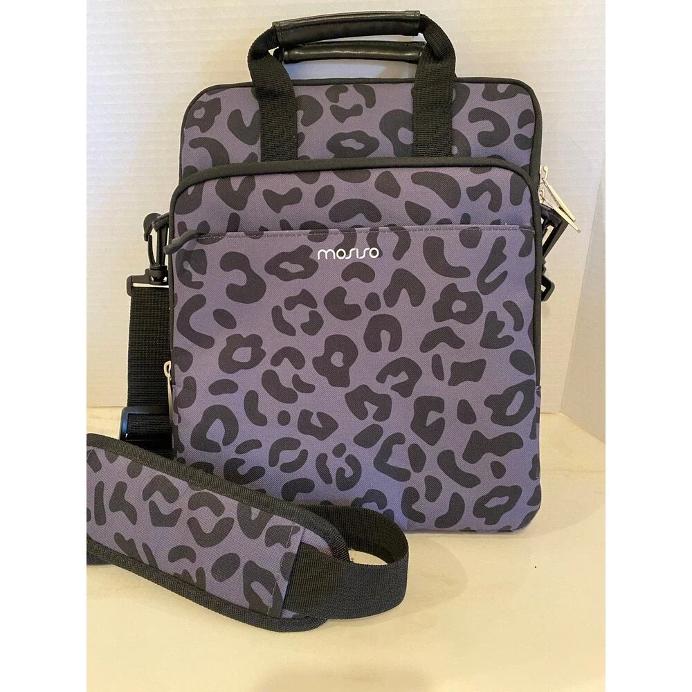 Mosiso Tablet Shoulder Bag Gray & Black Leopard‎ Print  Tablet Protective Sleeve